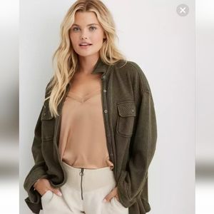 aerie | Lumberjane waffle shirt